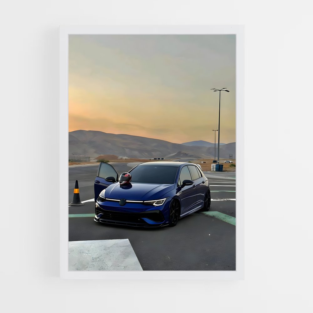 Poster Élégant Golf R MK – affiche Volkswagen (vue 3)